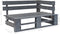 vidaXL - Tuinhoekbank - pallet - hout - grijs
