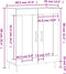 vidaXL - Dressoir - 69,5x34x90 - cm - bewerkt - hout - gerookt - eikenkleurig