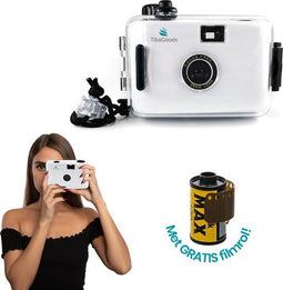 TibaGoods wegwerpcamera - Analoge camera - Waterdicht - Wit