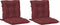 vidaXL - Stoelkussens - 2 - st - lage - rug - 100x50x7 - cm - stof - gemêleerd - wijnrood