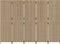 vidaXL - Kamerscherm - 5 - panelen - poly - rattan - beige