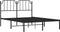 vidaXL - Bedframe - met - hoofdbord - metaal - zwart - 150x200 - cm