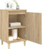 vidaXL - Nachtkastje - 40x35x70 - cm - bewerkt - hout - sonoma - eikenkleurig