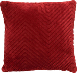 Dutch Decor ZICO - Kussenhoes zigzag 45x45 cm Merlot - rood - superzacht - met rits