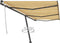 vidaXL - Luifel - vrijstaand - handmatig - uittrekbaar - 600x300 - cm - geel - en - wit