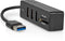 Nedis CCGB61250BK01 - USB-hub 3x USB 3.2 Gen 1 5 Gbps - Zwart