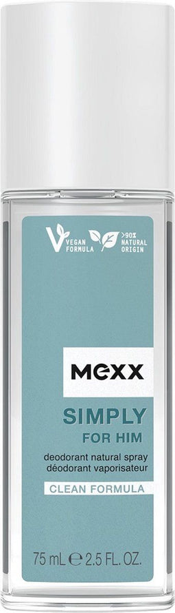 Mexx Simply For Him Natural Deodorant Spray 75ML