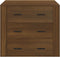 vidaXL - Dressoir - 80x33x70 - cm - bewerkt - hout - bruin - eikenkleur