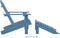 vidaXL - Tuinstoel - Adirondack - met - voetenbank - massief - vurenhout - blauw