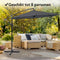 Brixy Zweefparasol - 300CM - Waterdicht - Verstelbare Hoogte - Antraciet