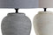 Bureaulamp DKD Home Decor Porselein Grijs Polyester Crème 220 V 50 W (28 x 28 x 44 cm) (2 Stuks)