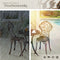 tectake® Lyon - 3-delige Bistroset - Vintage Design - Aluminium - Bronskleurig