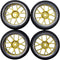 Carson Modellsport 1:10 Straatmodel Complete wielen Wegprofiel Y-spaken Goud, Chroom 4 stuk(s)