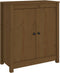 vidaXL - Dressoir - 70x35x80 - cm - massief - grenenhout - honingbruin