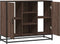 vidaXL - Dressoir - 92x35x76 - cm - bewerkt - hout - bruin - eikenkleurig