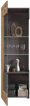Furnilux Freno - Vitrinekast met verlichting - 37x60x194cm - Grijs Eiken