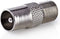 Nedis Satelliet- en Antenne-Adapter - IEC (Coax) Male - F-Female - Vernikkeld - 75 Ohm - Recht - Metaal - Zilver - 10 Stuks - Polybag