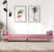 vidaXL - Slaapbank - met - kussens - fluweel - roze