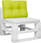 vidaXL - Palletkussen - 50x40x12 - cm - stof - heldergroen