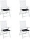 vidaXL - Tuinstoelkussens - 4 - st - ruitpatroon - 50x50x3 - cm - stof - zwart
