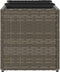 vidaXL - Plantenbak - met - 3 - potten - 105x30x32 - cm - poly - rattan - grijs