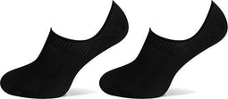 Basset - 2-paar onzichtbare Footies - Lage bamboe sneakersokken - Zwart en wit (2-paar)