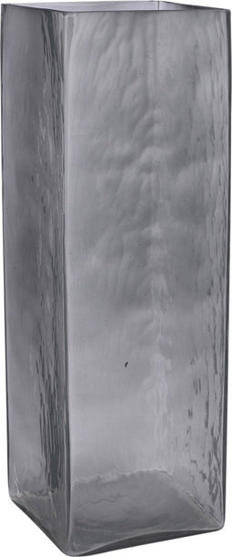 Mica Decorations Vic Vaas - 14x14x42 cm - Glas - Grijs