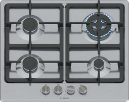 Bosch Serie 4 PGH6B5K90 kookplaat Roestvrijstaal Ingebouwd 58 cm Gaskookplaat 4 zone(s)