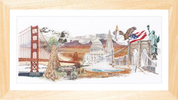 Thea Gouverneur - Borduurpakket - 544A - Amerika - Aida - 74 x 34 cm