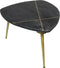 HSM Collection Salontafel Marseille - 90x60x36 cm - Zwart/goud - Marmer/metaal