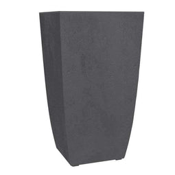Bloembak - DIVA BASALT - Antracietgrijs - Hoog vierkant - 42 L - 43,5 x 43,5 x H.78,2 cm - EDA -...
