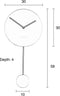 Zuiver Minimal Klok/ Wandklok Rond 30 cm Grijs