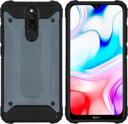 iMoshion Hoesje Geschikt voor Xiaomi Redmi 8 Hoesje - iMoshion Rugged Xtreme Backcover - Donkerblauw