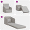vidaXL - Ligbed - 2-in-1 - Cloud - Grijs - 65x80x83 - cm - Stof