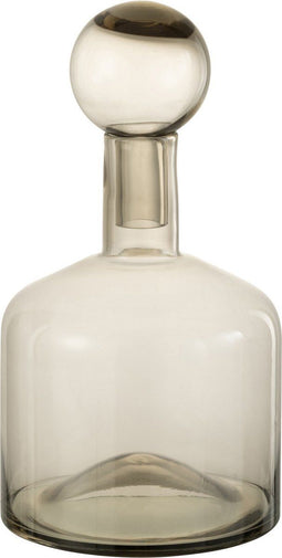 J-Line decoratie Fles Norma - glas - grijs - small