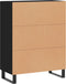 vidaXL - Dressoir - 69,5x34x90 - cm - bewerkt - hout - zwart