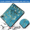 Lunso - Origami sleepcover hoes - Geschikt voor Kobo Libra 2 (7 inch) - Van Gogh Amandelbloesem