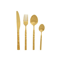 Bestek Home ESPRIT Gouden Roestvrij staal 15 x 7 x 24 cm 16 Onderdelen