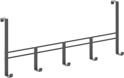 Metaltex Deurkapstok opdekdeur 5 haken zwart Metaltex