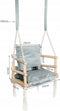 Houten 3 in 1 Meegroeischommel Schommel met Kussen - Licht Grijs - Baby Peuter Kleuter