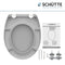 SCHÜTTE WC-Bril 82302 GREY - Duroplast - Soft Close - Afklikbaar - RVS-Scharnieren - Gelakt - Grijs