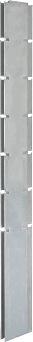 vidaXL - Schanskorfpaal - 180 - cm - gegalvaniseerd - staal - zilverkleurig
