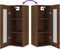 vidaXL - Wandkast - 34,5x34x90 - cm - bruin - eikenkleur