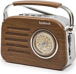 KoolTech Jazz Retro Radio - AM / FM Bluetooth - Donkerbruin