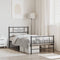 vidaXL - Bedframe - met - hoofd- - en - voeteneinde - metaal - zwart - 80x200 - cm