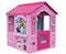 Kinder speelhuisje Barbie buiten, roze met fuchsia dak