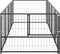 vidaXL - Hondenkennel - 4 - m² - staal - zwart
