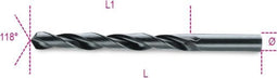Spiraalboren, korte uitvoering HSS gewalst 410AS 1/16