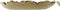 Dienblad DKD Home Decor Gouden Hars Blad van een plant (25 x 25 x 4 cm) (2 Stuks)