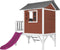 AXI Beach Lodge XL Speelhuis in Rood - Met Verdieping en Paarse Glijbaan - Speelhuisje voor de tuin / buiten - FSC hout - Speeltoestel voor kinderen